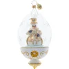 New The Jolly Christmas Shop Christopher Radko Golden Snowman Globe Glass Christmas Ornament 1021814