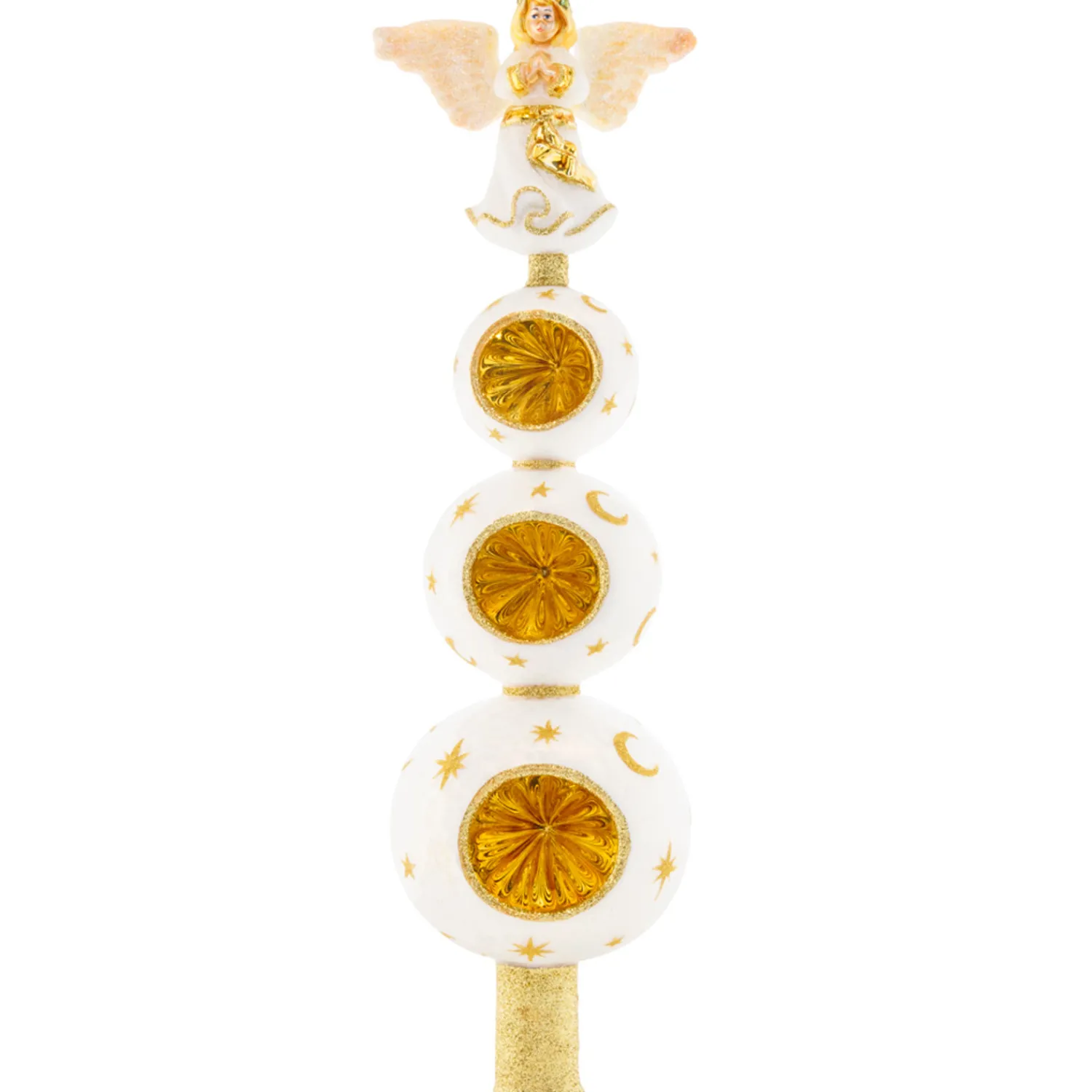 The Jolly Christmas Shop Christopher Radko Heavenly Finial Glass Christmas Tree Topper 1021264