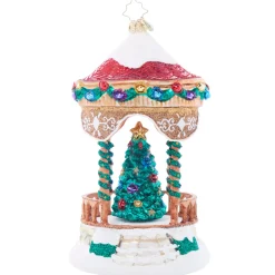 Clearance The Jolly Christmas Shop Christopher Radko Peaceful Polar Pavillion Glass Christmas Ornament 1021881