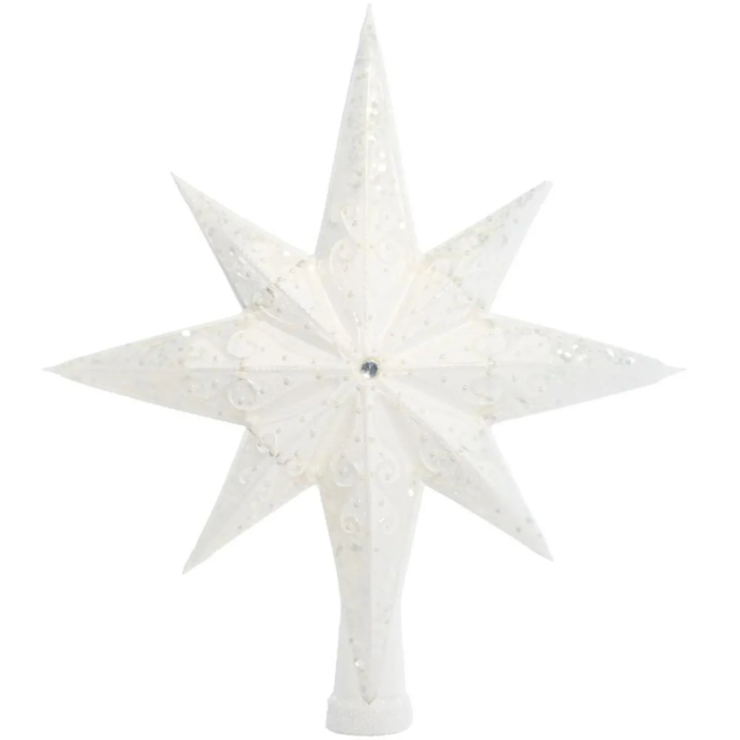 Hot The Jolly Christmas Shop Christopher Radko Pearl Stellar Glass Christmas Tree Topper 1021184