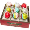 Best The Jolly Christmas Shop Christopher Radko Shiny Brite Festive Fete 2.5" Round Vintage Inspired Christmas Ornaments 4028174