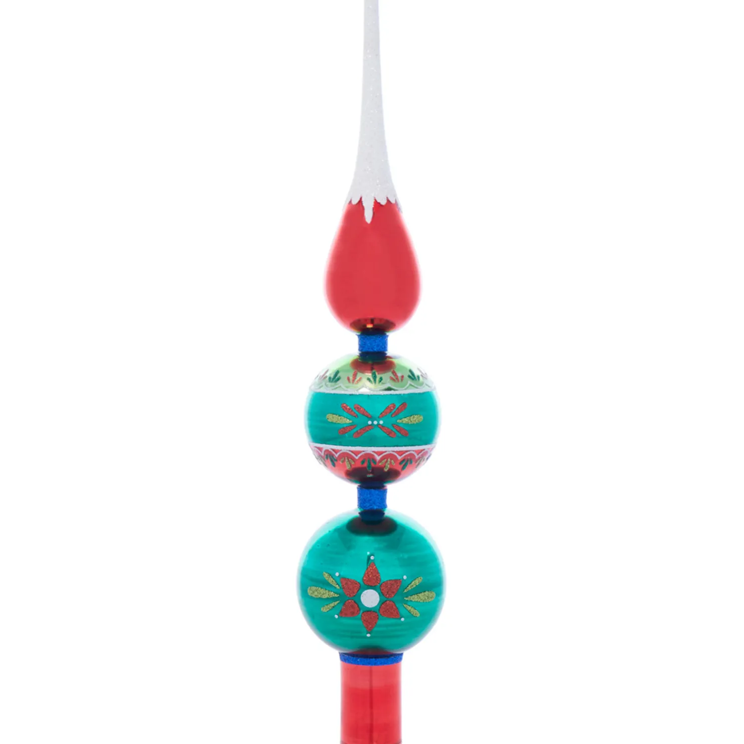 Discount The Jolly Christmas Shop Christopher Radko Shiny Brite Holiday Splendor 15" Holiday Scene Finial Christmas Tree Topper 4028223
