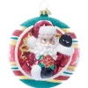 Best The Jolly Christmas Shop Christopher Radko St. Nick's Spherical Cheer Glass Christmas Ornament 1022067