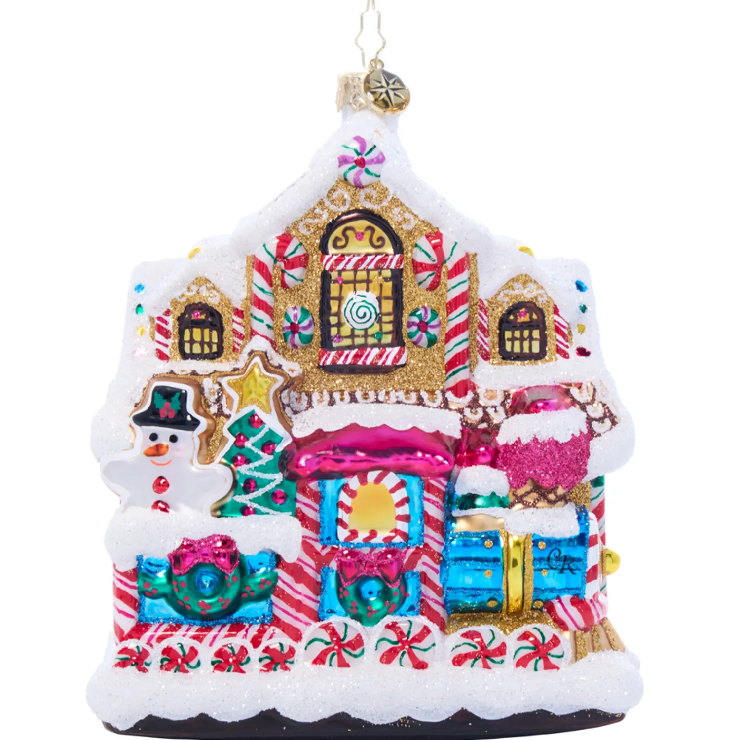Sale The Jolly Christmas Shop Christopher Radko Sweet Tooth Gingerbread Station And Train Glass Christmas Ornament 1022108