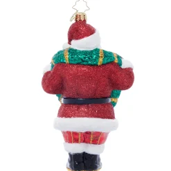 Online The Jolly Christmas Shop Christopher Radko Wreath Wrangler Claus Glass Christmas Ornament 1021986