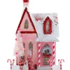 Sale The Jolly Christmas Shop Cody Foster 14" Candy Cane Pink Cottage Vintage Inspired Putz Christmas House HOU-301