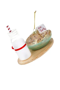 The Jolly Christmas Shop Cody Foster 5" Cookies For Santa Glass Christmas Ornament GO-8374