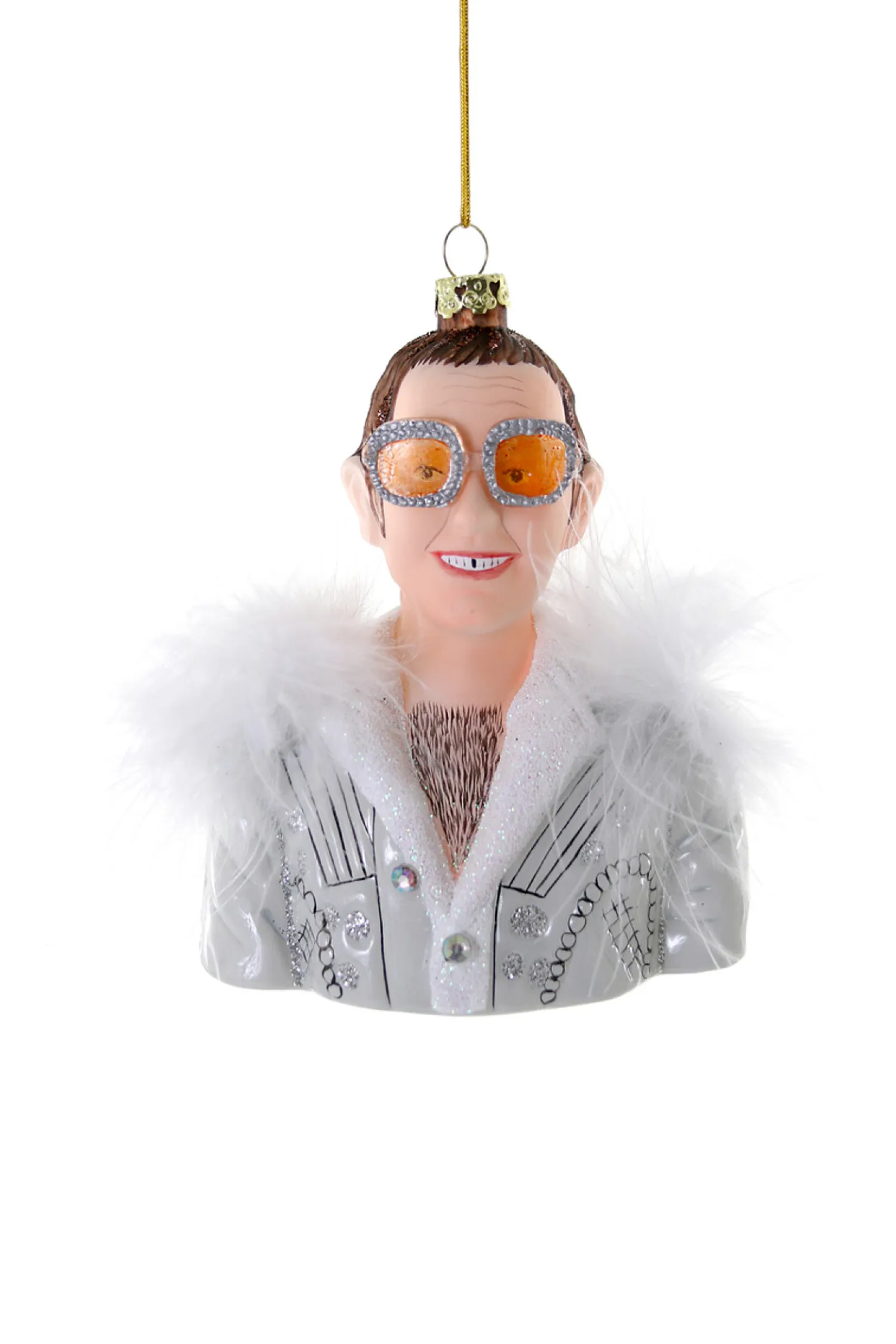 Discount The Jolly Christmas Shop Cody Foster 5" Elton John Glass Christmas Ornament GO-8015