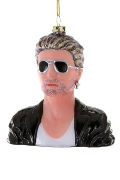 Sale The Jolly Christmas Shop Cody Foster 5" George Michael Glass Christmas Ornament GO-8191