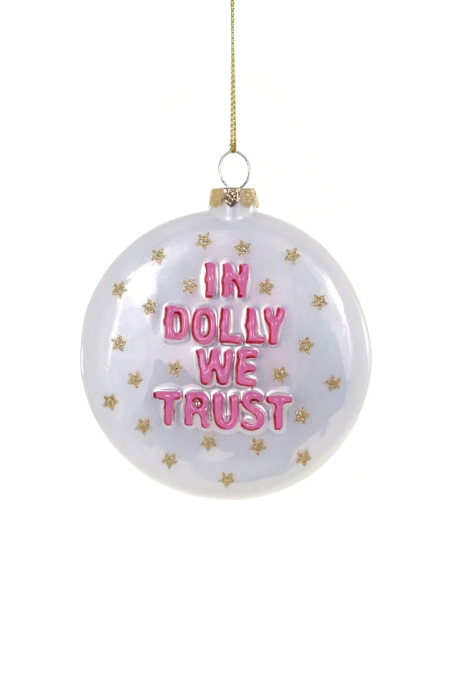 Outlet The Jolly Christmas Shop Cody Foster 5" In Dolly We Trust Glass Christmas Ornament GO-9316