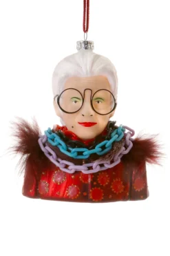 Online The Jolly Christmas Shop Cody Foster 5" Iris Apfel Glass Christmas Ornament GO-6426