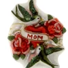 New The Jolly Christmas Shop Cody Foster 5" MOM Tattoo Glass Christmas Ornament GO-6627