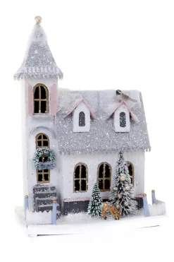 Online The Jolly Christmas Shop Cody Foster 15" Peaceful Vintage Inspired Putz Christmas Church HOU-318