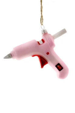 New The Jolly Christmas Shop Cody Foster 4.25" Pink Hot Glue Gun Glass Christmas Ornament GO-8006