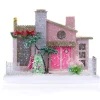 Sale The Jolly Christmas Shop Cody Foster 9" Pink Palm Springs House Vintage Inspired Putz Christmas House HOU-396