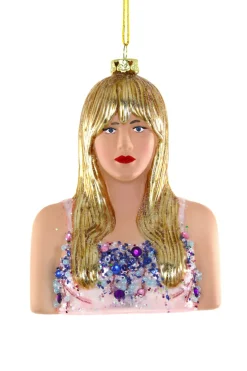Outlet The Jolly Christmas Shop Cody Foster 5" Taylor Swift Glass Christmas Ornament GL-267