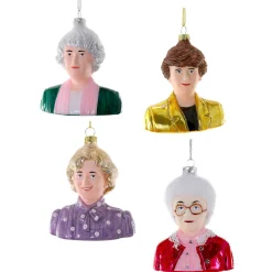 Discount The Jolly Christmas Shop Cody Foster Set Of 4 The Golden Girls Glass Christmas Ornaments GO-6656-GG
