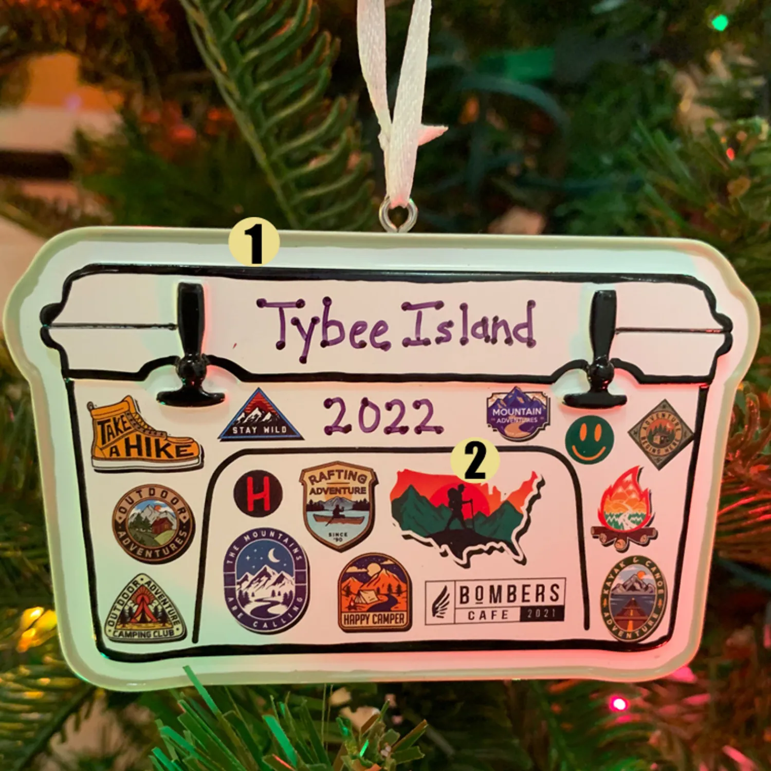 New The Jolly Christmas Shop Cooler Travel Camping Personalized Christmas Ornament OR2405
