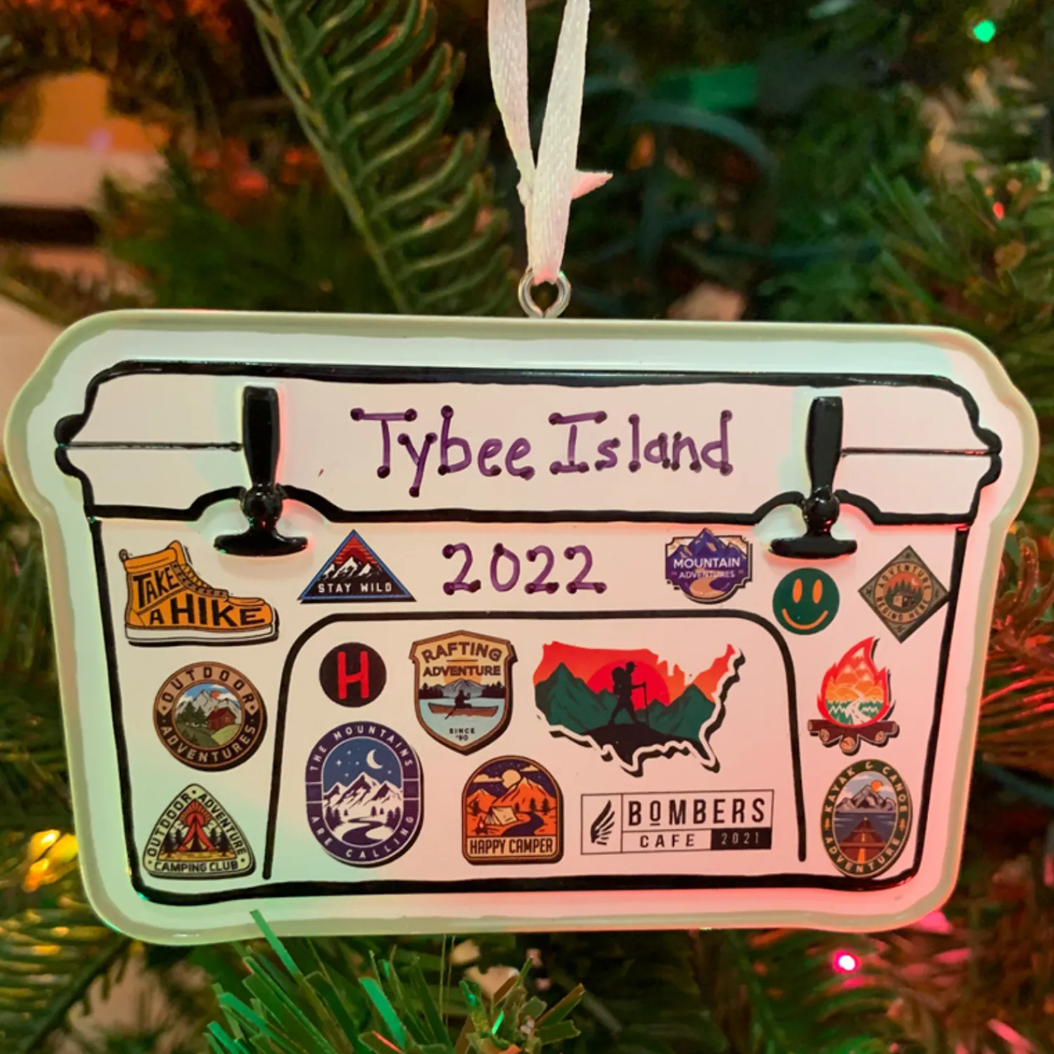New The Jolly Christmas Shop Cooler Travel Camping Personalized Christmas Ornament OR2405