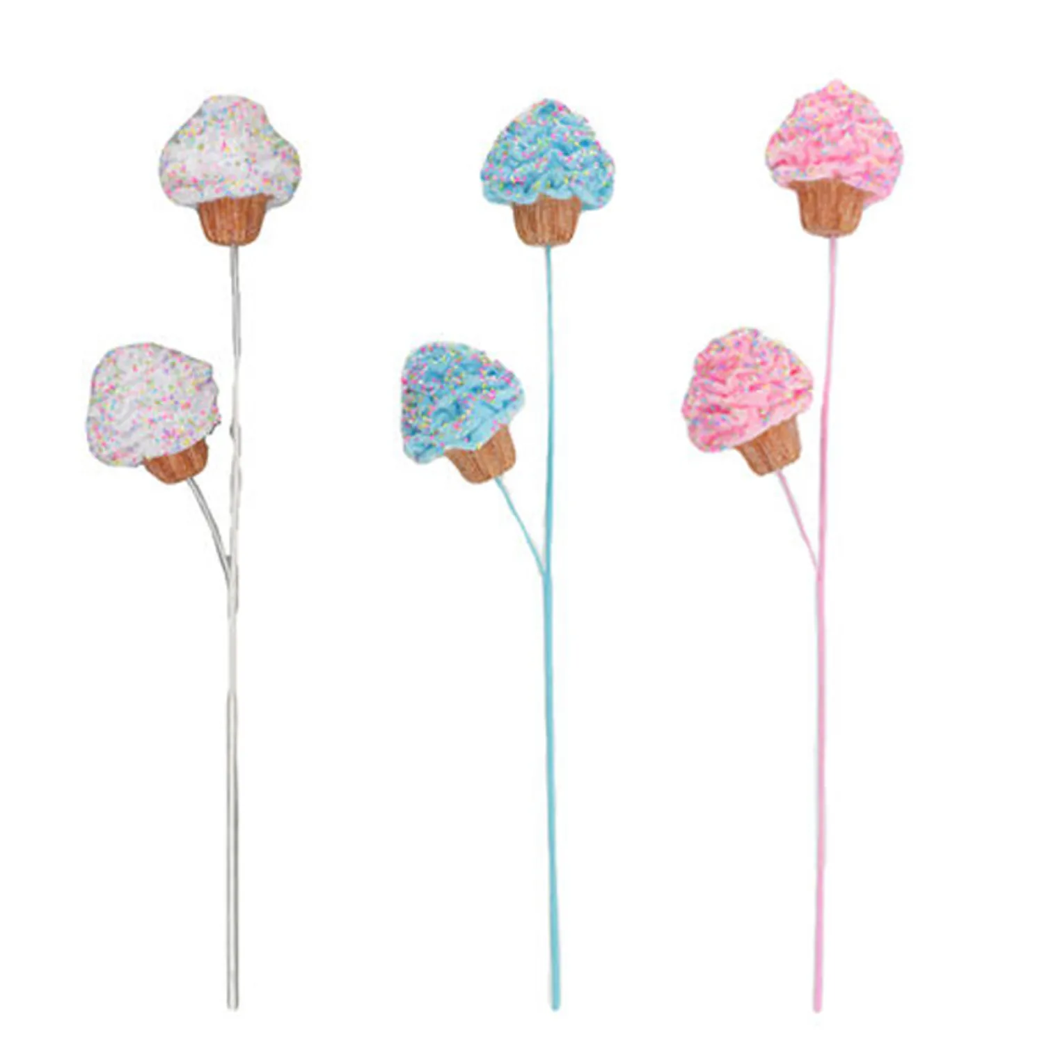 Best The Jolly Christmas Shop December Diamonds 25" White, Blue, Or Pink Cupcake Christmas Tree Pick