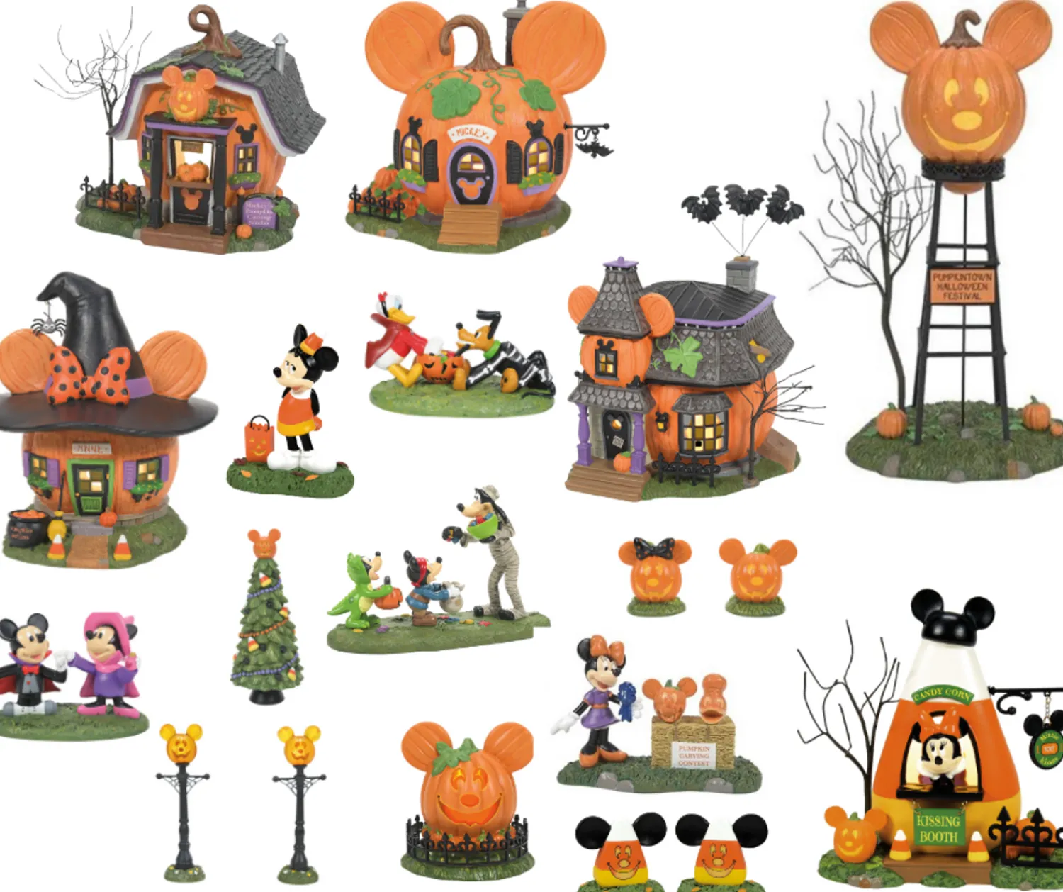 Discount The Jolly Christmas Shop Department 56 2024 Mickey's Pumpkintown Village Full Set