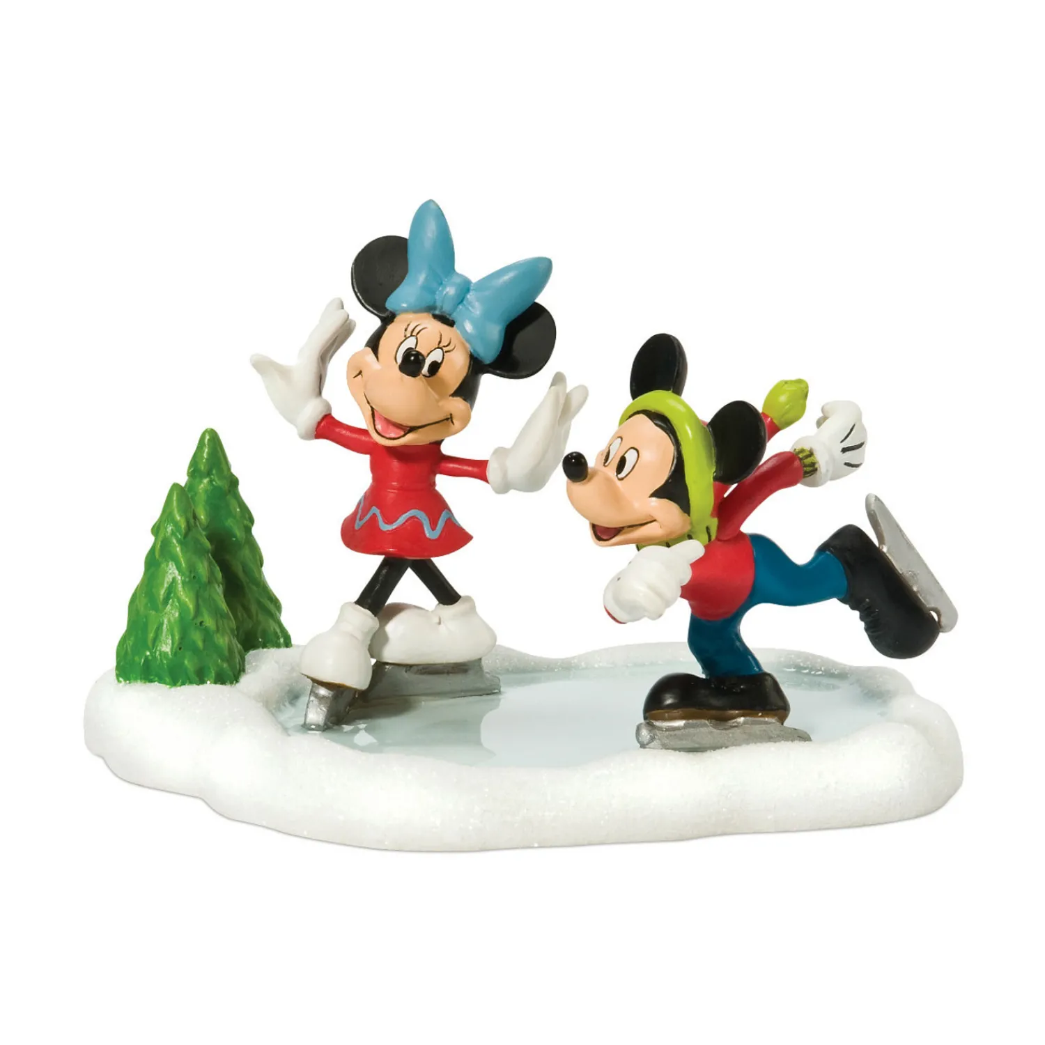 New The Jolly Christmas Shop Department 56 Disney Christmas Village Mickey & Minnie Go Skating 811274