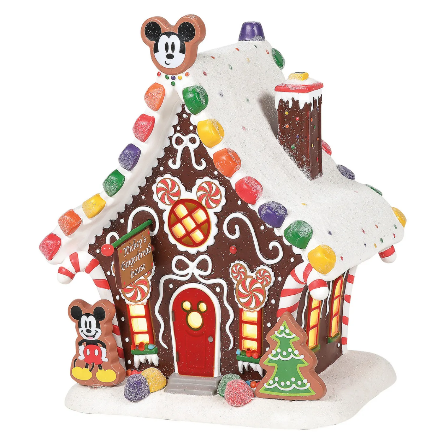 The Jolly Christmas Shop Department 56 Disney Village Mickey's Gingerbread House Building 6001317