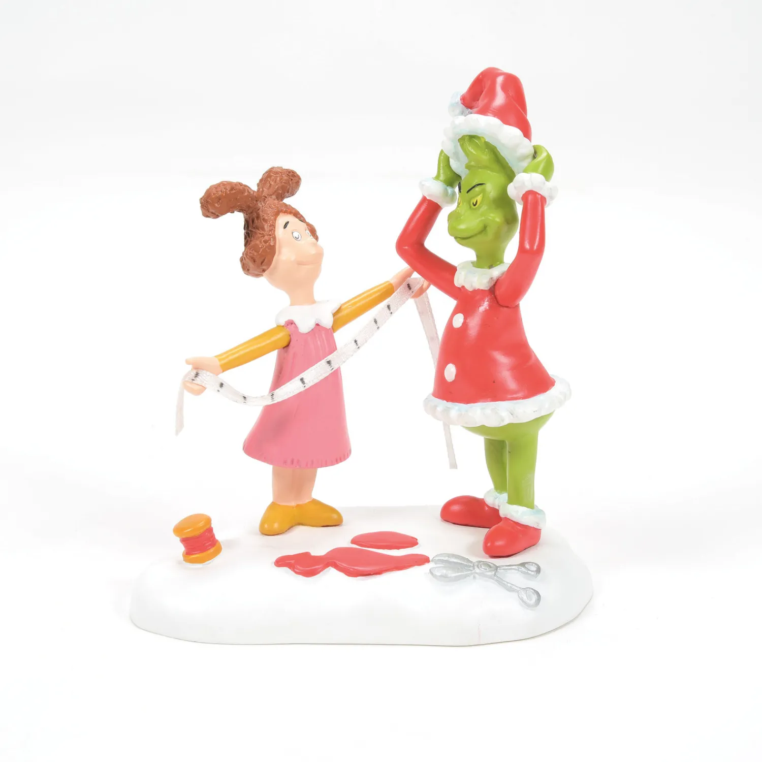 Hot The Jolly Christmas Shop Department 56 Grinch Village Being Fitted For A Santy Suit Figure 6013019