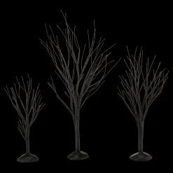 Clearance The Jolly Christmas Shop Department 56 Halloween Village Accessories Set Of 3 Black Bare Branch Trees 4033851