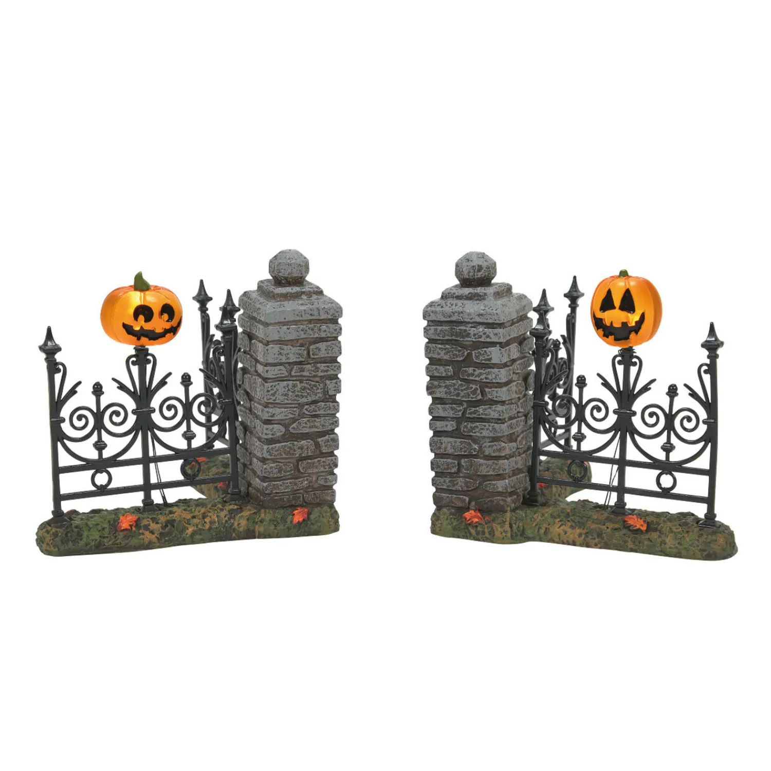 Hot The Jolly Christmas Shop Department 56 Halloween Village Jack Lantern Lit Fence Corners 6007702