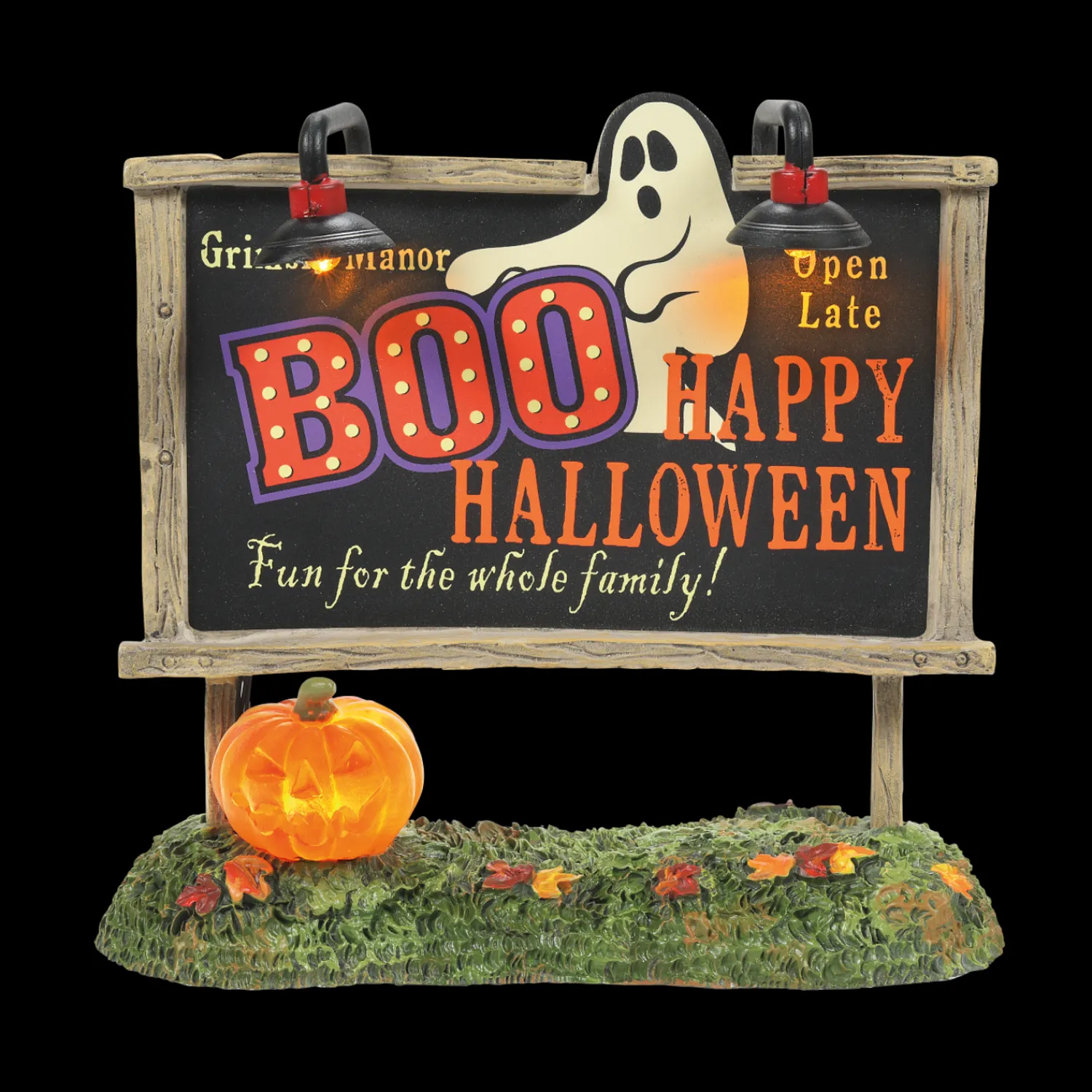 The Jolly Christmas Shop Department 56 Halloween Village Lit Ghost Billboard 6009819