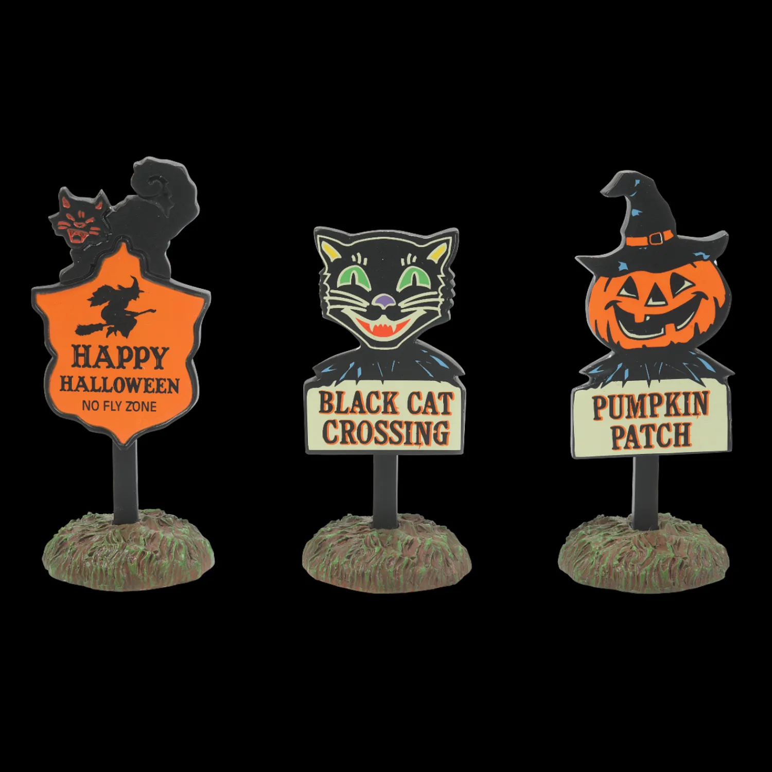 Hot The Jolly Christmas Shop Department 56 Halloween Village Halloween Signs Set Of 3 6009820