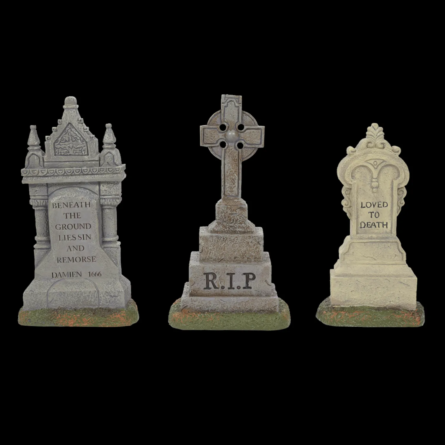 New The Jolly Christmas Shop Department 56 Halloween Village Set Of 3 Imposing Monuments 6010450