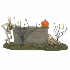 Discount The Jolly Christmas Shop Department 56 Halloween Village Lighted We're A Skeleton Crew Sign 6013647