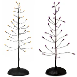 Hot The Jolly Christmas Shop Department 56 Orange Or Purple Twinkle Bright Lighted Halloween Tree Village Accessory