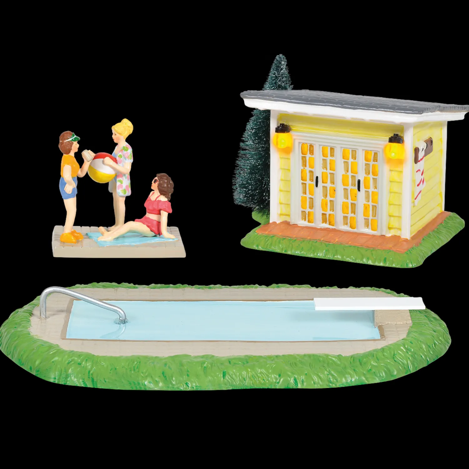 Hot The Jolly Christmas Shop Department 56 Pool Fantasy Set Christmas Vacation Village 6005457