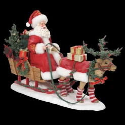 Outlet The Jolly Christmas Shop Department 56 Possible Dreams LED Lighted Santa Through The Woods 6010217