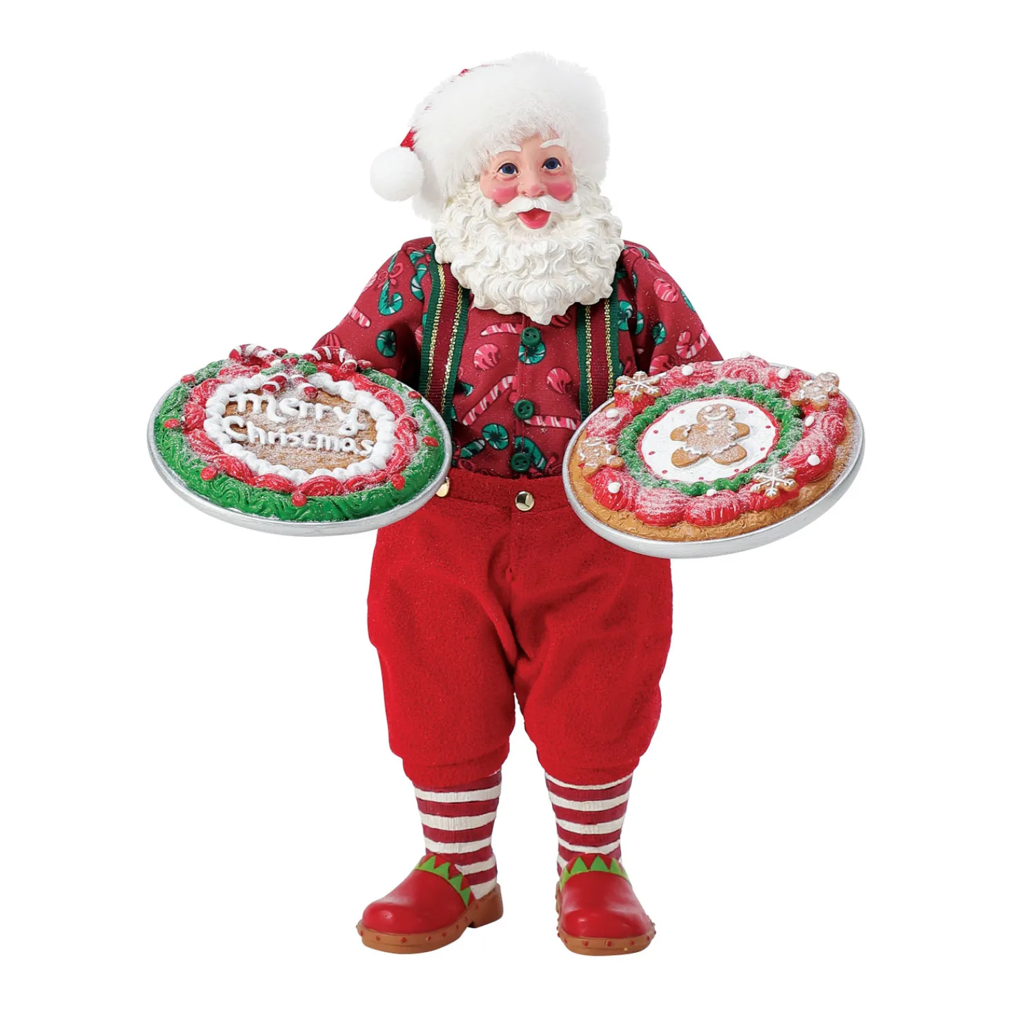 The Jolly Christmas Shop Department 56 Possible Dreams Santa Two Big Cookies! Figure 6013898