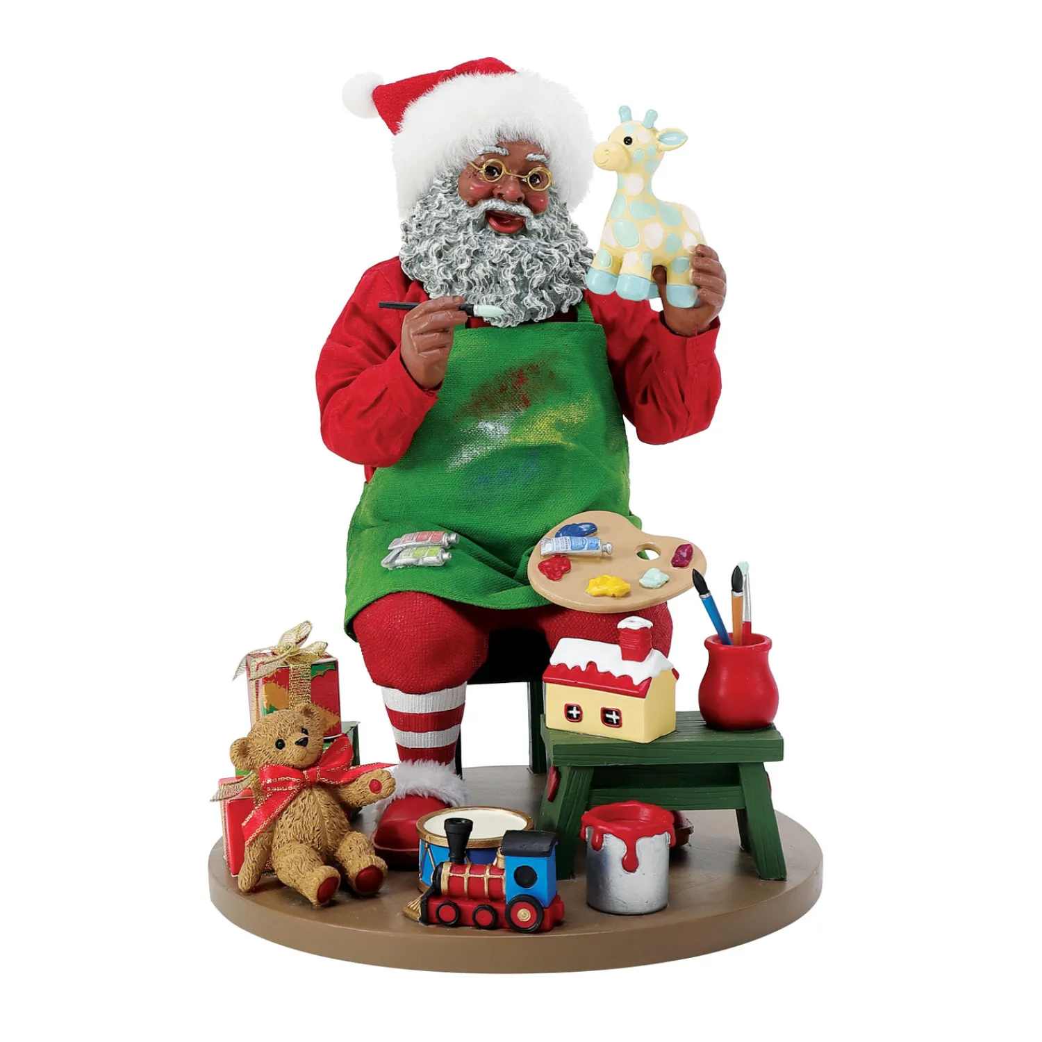 The Jolly Christmas Shop Department 56 Possible Dreams African American Santa Hand Painted Figure 6013911