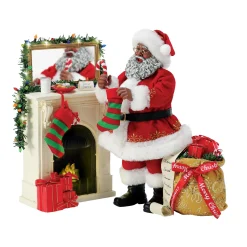 Sale The Jolly Christmas Shop Department 56 Possible Dreams African American Santa A Visit From St. Nicholas Figure 6013929