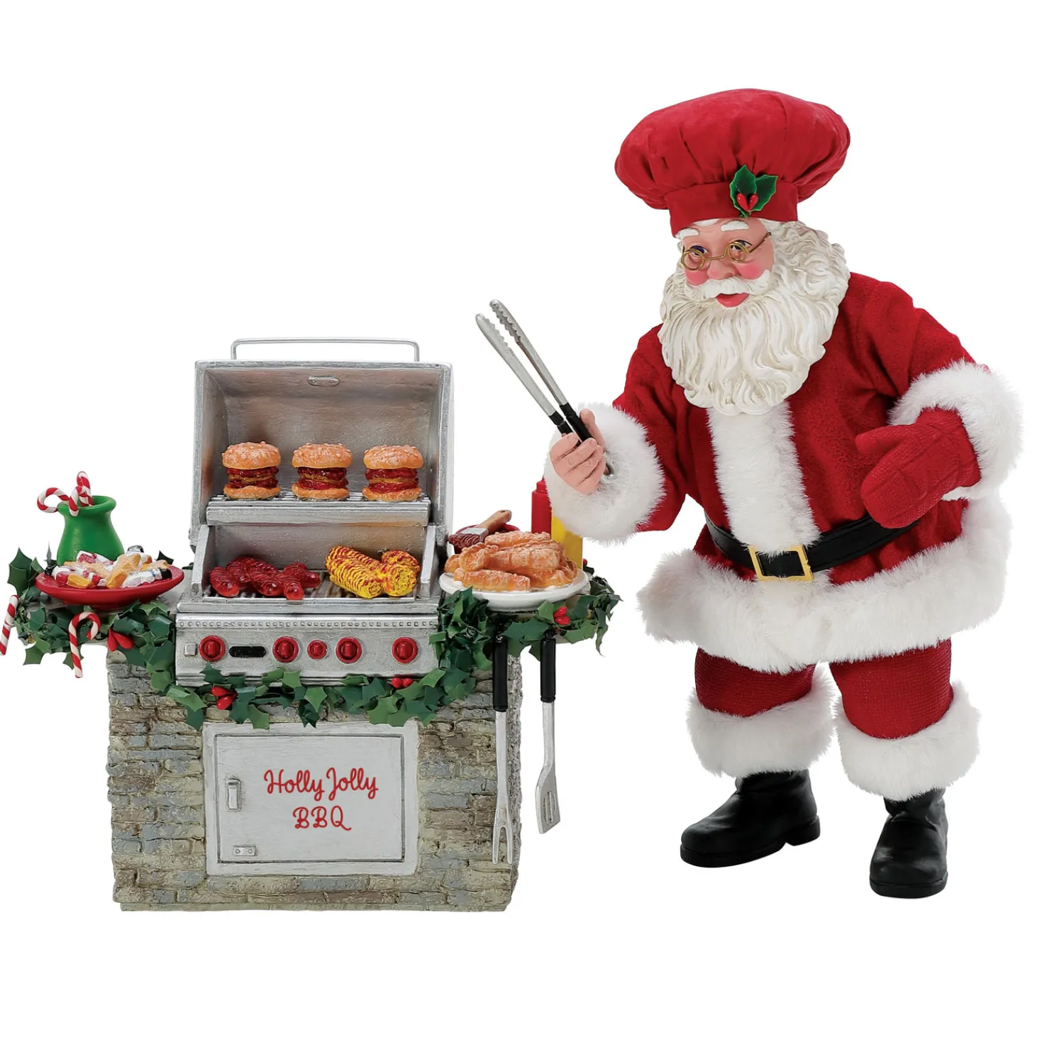 Online The Jolly Christmas Shop Department 56 Possible Dreams Santa All Fired Up Grilling Figure 6015237