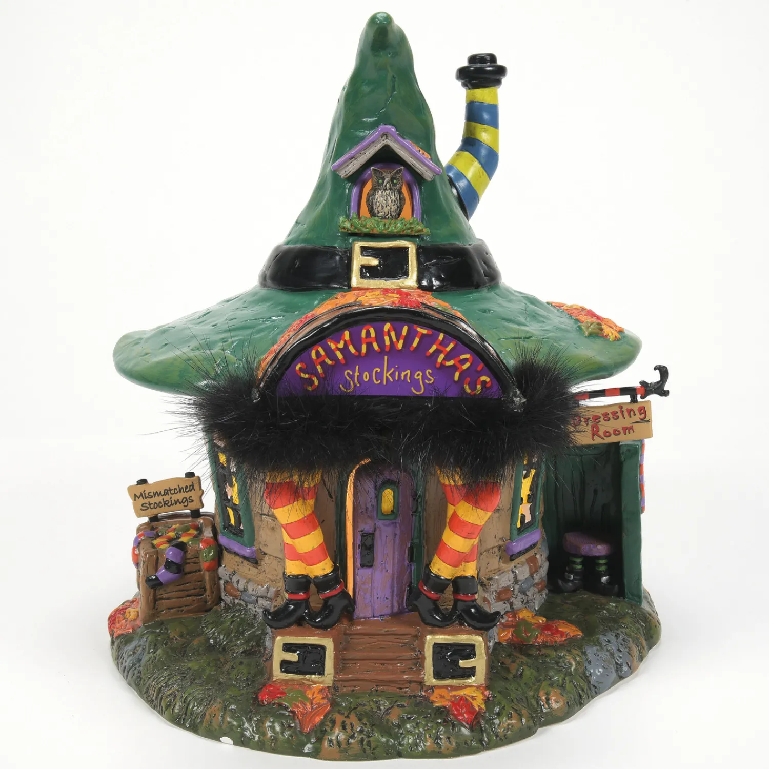 New The Jolly Christmas Shop Department 56 Snow Village Halloween Samantha's BOO-tique Building 6013596