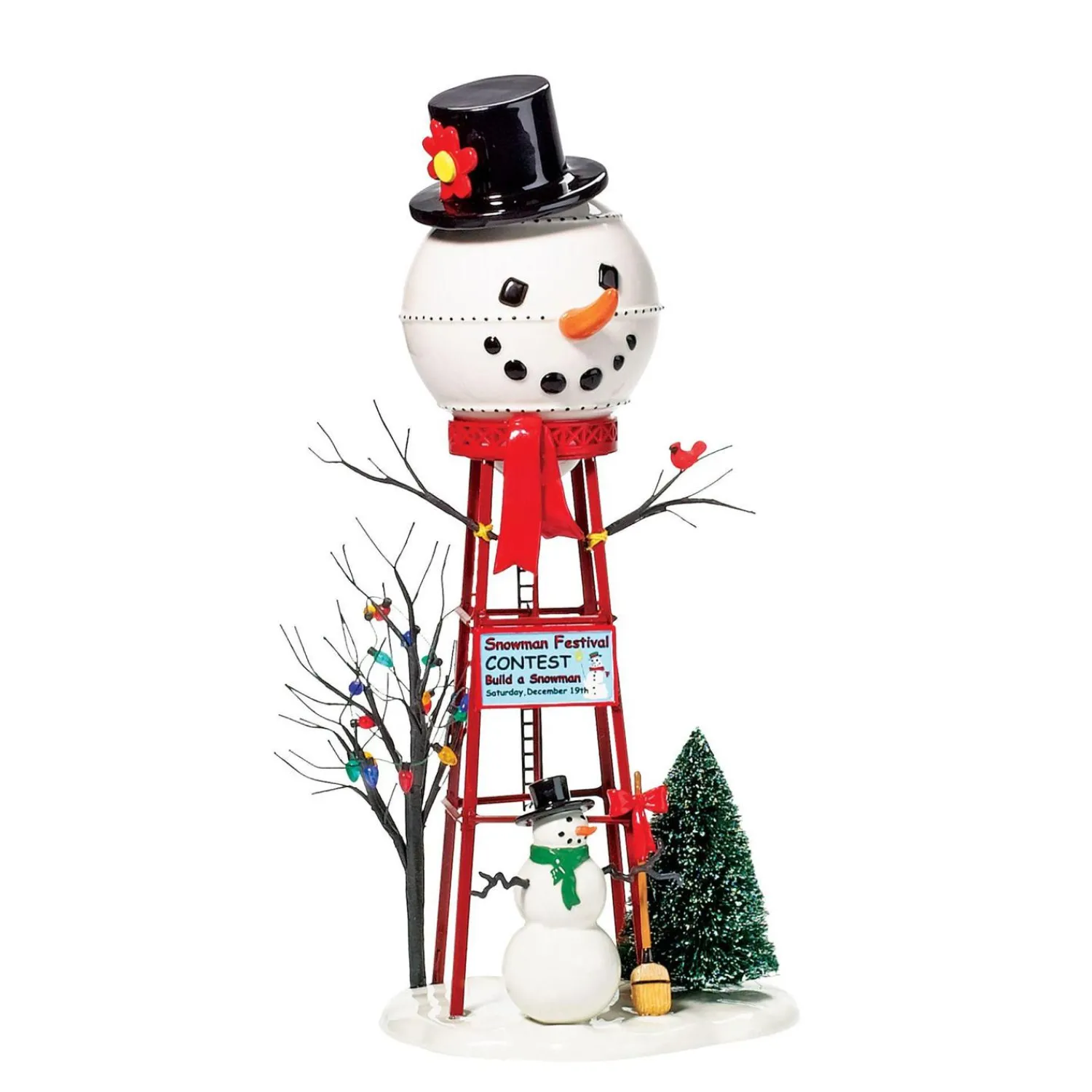 Best The Jolly Christmas Shop Department 56 Snowman Water Tower 800013