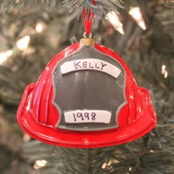 Sale The Jolly Christmas Shop Fireman Hat Personalized Christmas Ornament OR1028