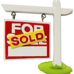 Discount The Jolly Christmas Shop For Sale/Sold Realtor Sign Personalized Christmas Ornament OR2301