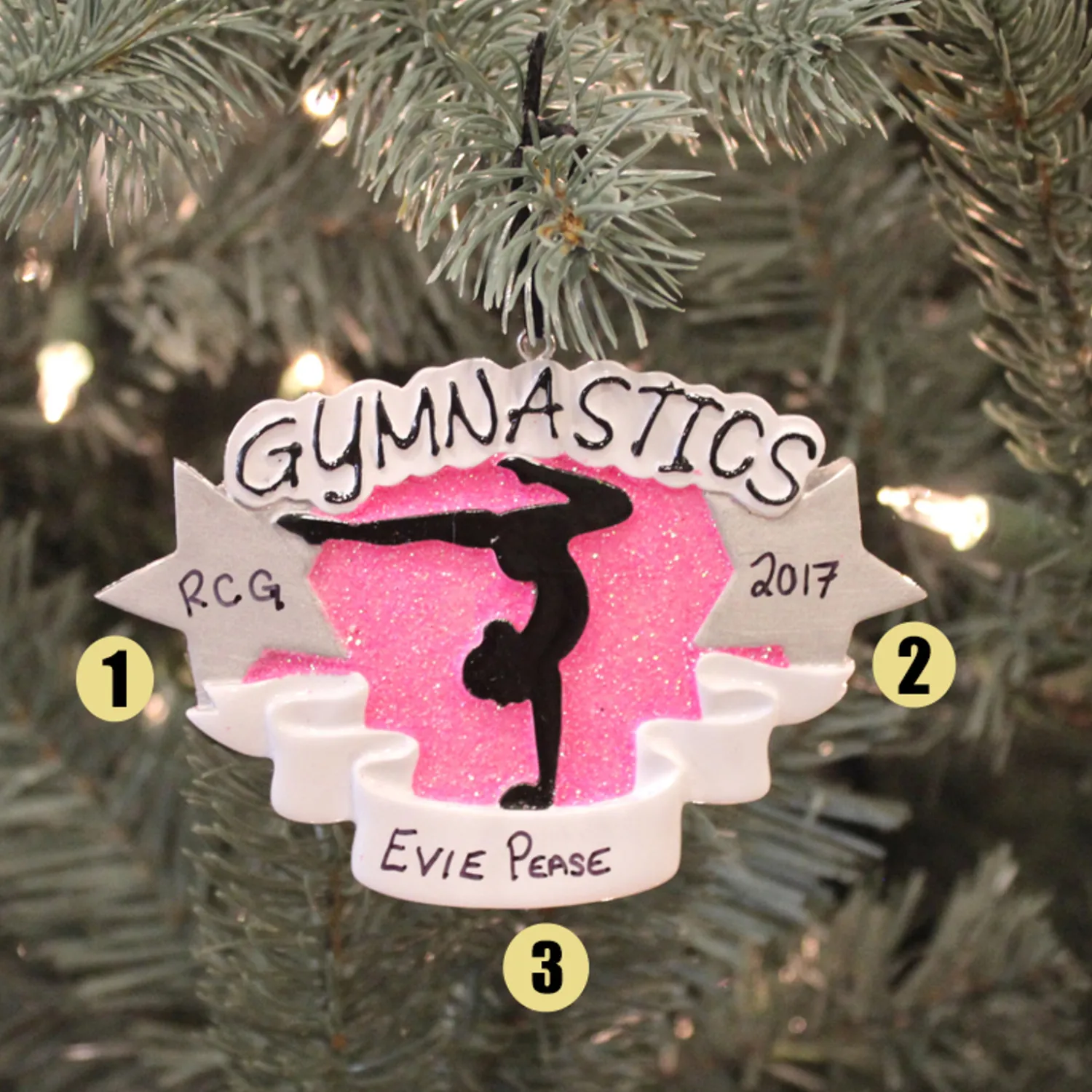 Discount The Jolly Christmas Shop Gymnastics Personalized Christmas Ornament