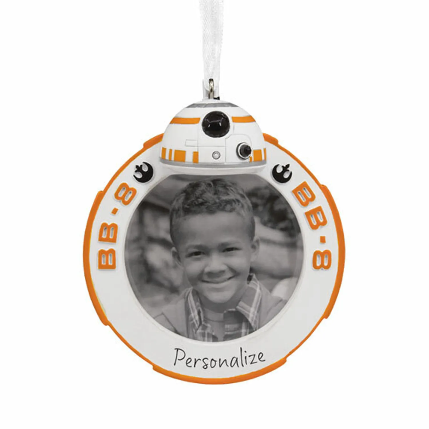 Outlet The Jolly Christmas Shop Hallmark 3" BB-8 Star Wars™ Photo Holder Personalized Christmas Ornament 2HCM5419