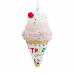New The Jolly Christmas Shop Hallmark 3.75" Ice Cream Christmas Ornament 1HGO2315