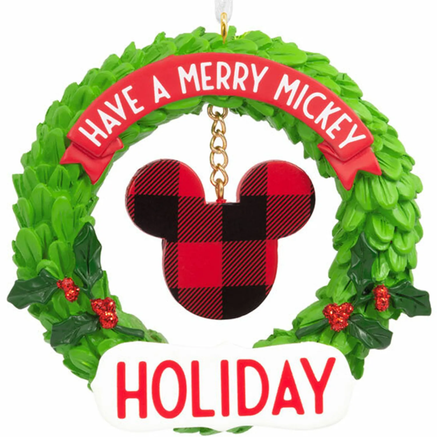 Online The Jolly Christmas Shop Hallmark 3" Mickey Wreath Icon Christmas Ornament 2HCM9478