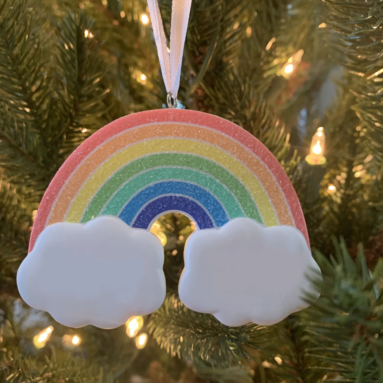 Hot The Jolly Christmas Shop Hallmark 3.5" Rainbow Personalized Christmas Ornament 1HGO2253